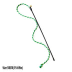 Simulation Feather Cat Teaser Stick with Bell — Lightweight Durable Kitten Interactive Wand for Daily Exercise