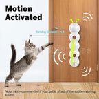 Automatic Swinging Caterpillar Cat Teaser Stick Pro — Motion-Activated Interactive Toy with Replaceable Prey Tail