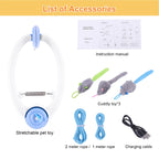 Door-Hanging Auto-Rebound Cat Teaser with 3 Catnip Mice — Retractable Indoor Play Toy