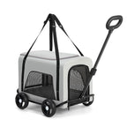 Portable Foldable Pet Hand Cart Lightweight Small Animal Stroller Teddy Dog Cat Outdoor Walking Travel Puppy Pushchair