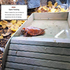 Turtle Bathing Pool Feeding Dish Durable Reptile Water Bowl for Box Turtles Frogs and Pets Easy to Clean Habitat Accessory