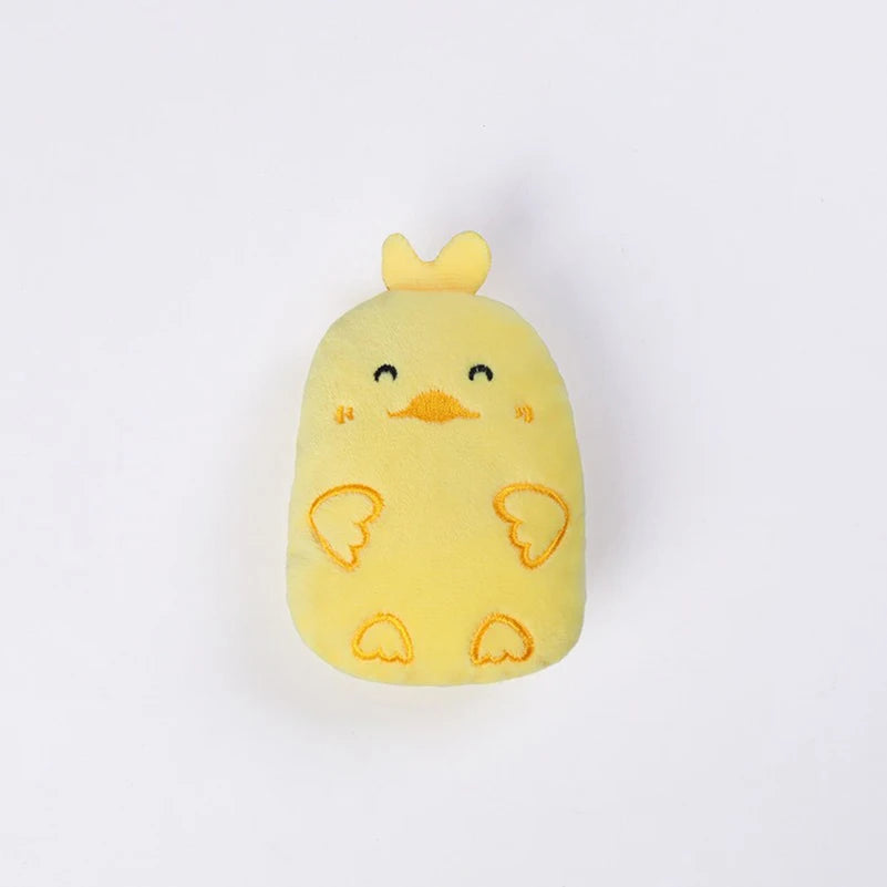 Cartoon Animal Plush Cat Chew Toy — Bite-Resistant Self-Play Tooth Grinding Relief