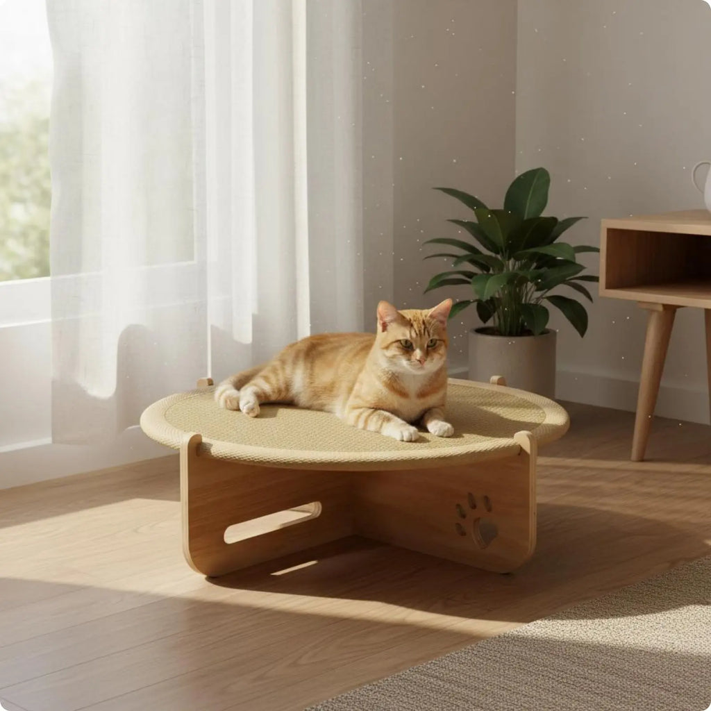 Cooling Wooden-Frame Cat Hammock Bed (Summer)