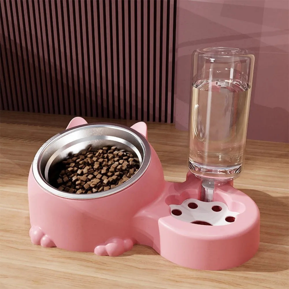 2-in-1 Automatic Pet Feeder Bowl (Detachable, Cage Hanging, Large Capacity)
