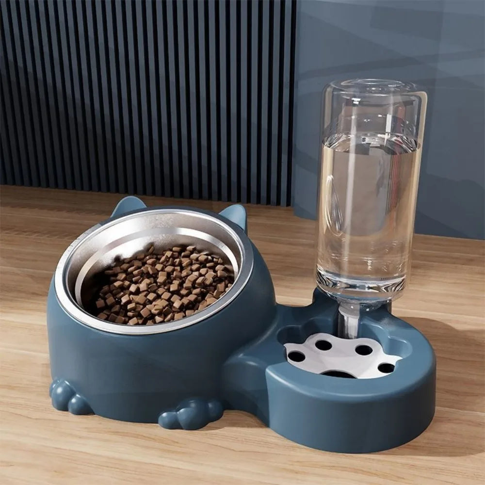 2-in-1 Automatic Pet Feeder Bowl (Detachable, Cage Hanging, Large Capacity)