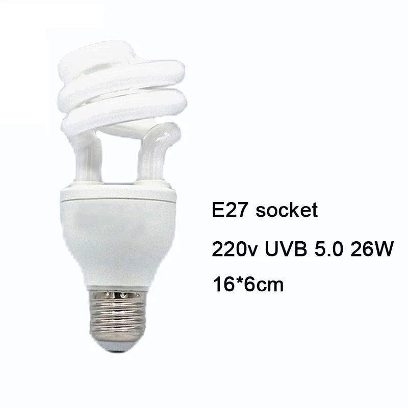 E27 13W/26W Reptile Uvb Lamp  Calcium Supplement Lamp UVB5.0/10.0 for Tortoise Lizard Snake  UV Lamp for Succulent Plants