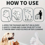 18pcs Pet Glove Wipes for Dogs & Cats, Pet Grooming Wipes, Cleaning Deodorizing Wipes, Outdoor Activities and Inconvenient Bath