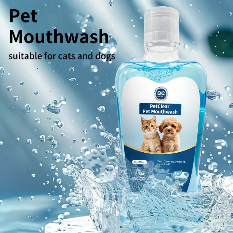 PetClear Pet Oral Clean Water 380ml Dog Cat Mouthwash Tartar Remover Breath Freshener Dog Teeth Cleaning Dental Care Supplies