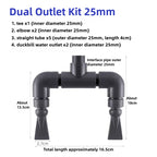 Aquarium Duckbill Sprinkler Connector (Double-Head, Universal, Pump Water Output Nozzle)