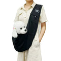 New Lightweight Crossbody Pet Bag Mesh Cat Bag Dog Out Portable Shoulder Bag Waffle, Suitable For Pets Travelling Outside