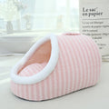Portable Cartoon Striped Pet Bed (All-Season)