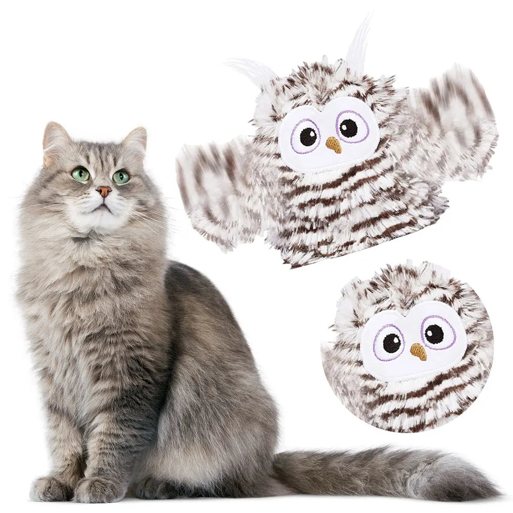 Rechargeable Flapping Sparrow Cat Toy — Simulated Chirping Electronic Bird Toy for Indoor Cats