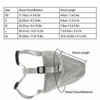 Air Mesh Dog Mouth Cover Adjustable Strap Soft Flexible Dog Anti Bite Guard Lightweight Multi-size Air Flow Dog Muzzle