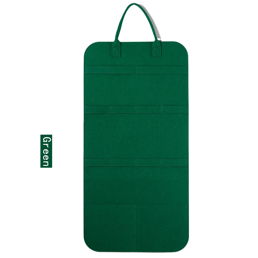 Pet Toy Storage Bag Organizer — Cat Stick, Catnip & Interactive Toy Holder with Grooming Comb Pocket