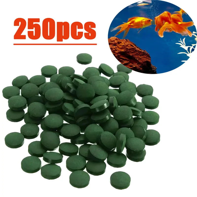 Tropical Fish Spirulina Pellet Tablets (50–650pcs, High Protein, Blended Nutrition Diet)