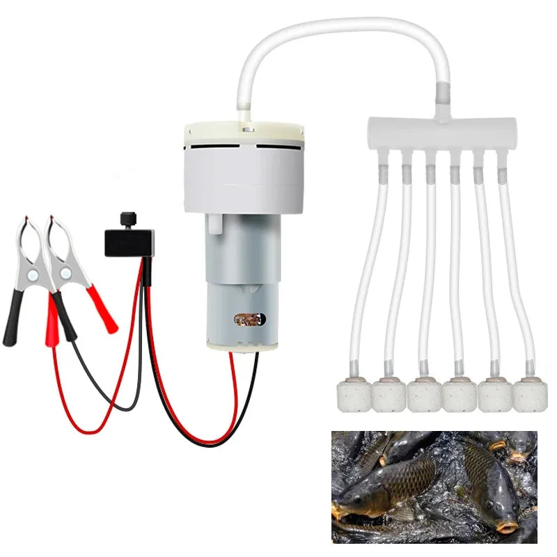 DC 12V Mini Aquarium Air Pump (Adjustable PWM, Breeding, Fish Tank)