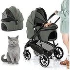 STLFHot Sale 3 in 1 Lightweight Aluminum Pet Stroller 4 Wheels Foldable Multifunction Travel System for Small Medium Dogs Cats