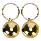 2pcs Gold Silver Tone Pet Wear Charm Color Stable Surface Polished Dog Hanging Bell Long Lasting Luster Glossy Finished