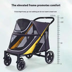 Secure Large Dog Stroller Engineered for Convenient Long-Distance Transport,Dog Show Trolley