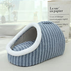 Portable Cartoon Striped Pet Bed (All-Season)