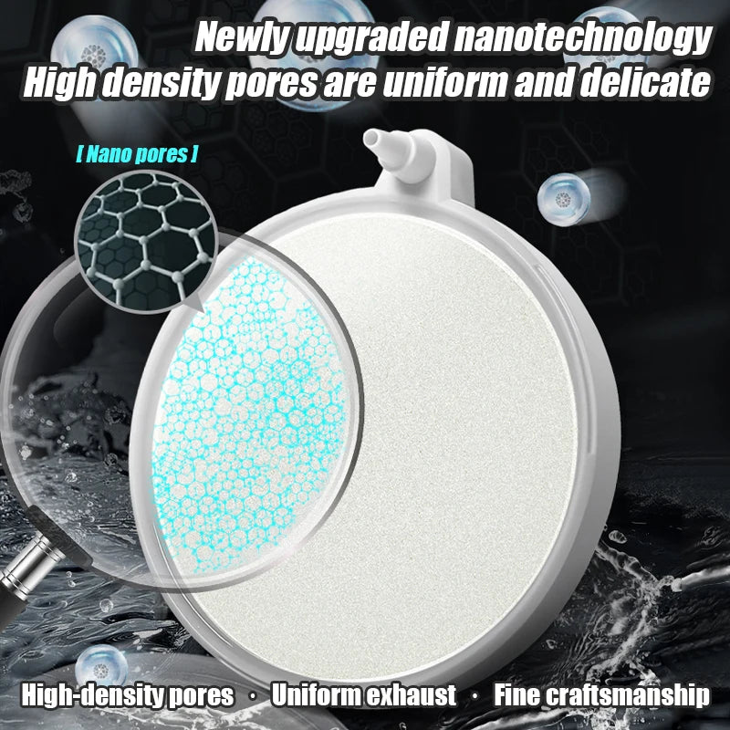 Disc Bubble Air Stone Diffuser (1pc, Aquarium Oxygen Aerator, Fine Bubble Disk)