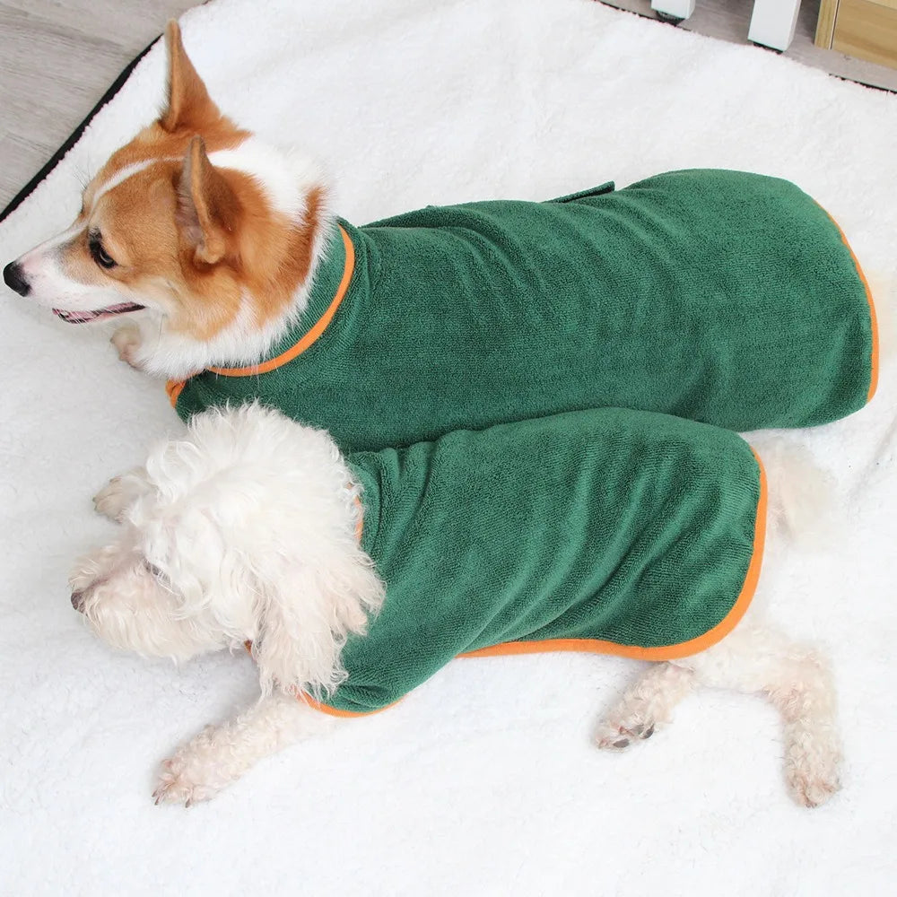 New Dog Bathrobe Absorbent Pet Quick Drying Bath Towel Dog Bath Towel Large Small Dogs Clean Absorbent Bathrobe Cat Pet Products