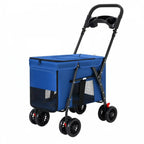 Foldable Dog Carriage Sturdy Oxford Material Large Pet Carrier Dog and Cat Carriage Lightweight Foldable Cat Carrier
