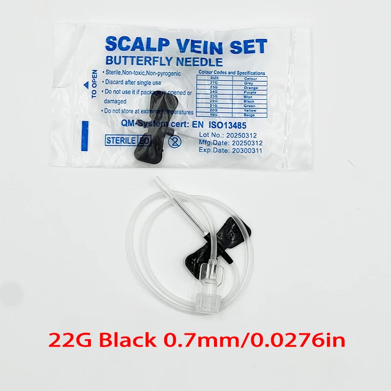 Screw-Type Butterfly Infusion Needles (50-Pack)