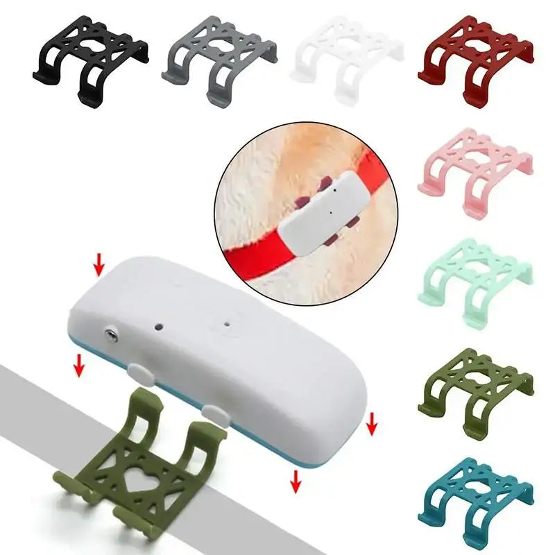 Mini Silicone Anti-Slip Clip & Protective Sleeve for TK911SA Pet GPS Tracker - Cat & Dog Locator Accessory