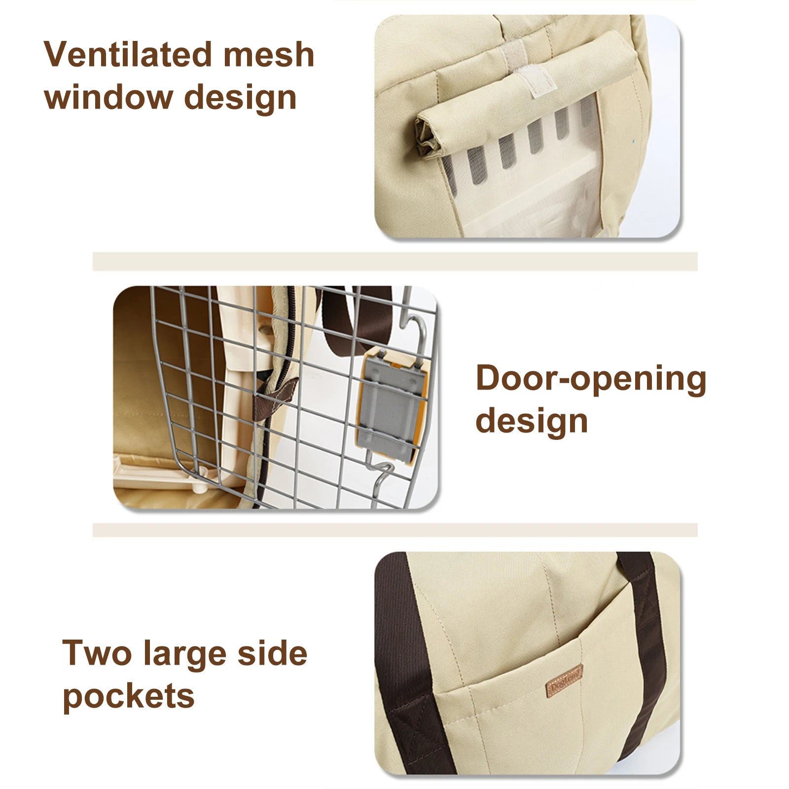 Breathable Mesh Dog Purse Carrier (Polyester Tote, Adjustable Strap)
