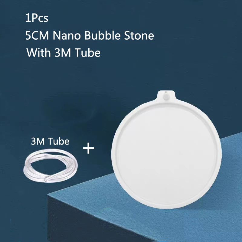 Round Aquarium Air Stone Disk (35–100mm, Oxygen Aerator, Pond & Hydroponics, 1–2 Pack)