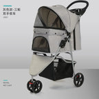 Pet Stroller for Small Dogs and Cats, Easy Foldable Travel Carrier, Portable Pet Carriage for Outdoor Walking