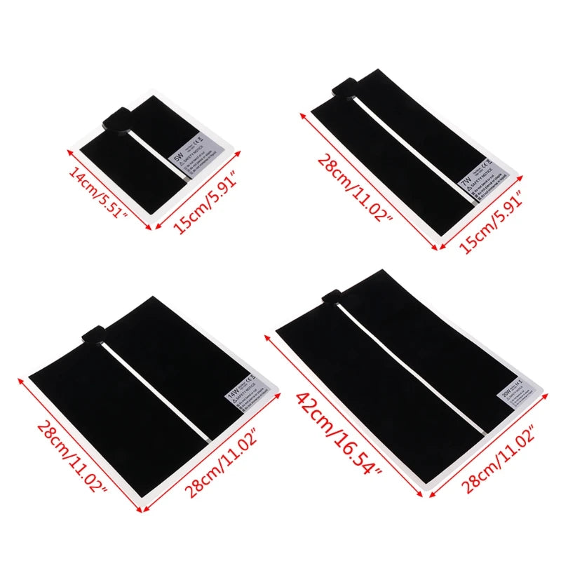 Reptile Heat Mat Warm Hydroponic Heating Pad 20W/14W/7W/5W for Snake Lizard Terrarium Greenhouse Germination B03E