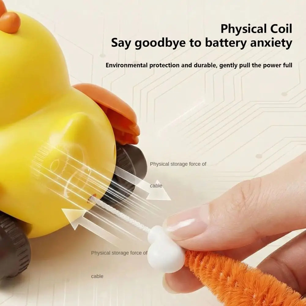Wind-Up Bird Cat Teaser Toy — Sounding Bite-Resistant Tail-Pull Interactive Indoor Cat Toy