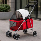 Foldable Pet Stroller twinWheel Pet Carrier for Outdoor Transport