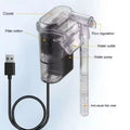Mini USB Wall-Mounted Aquarium Waterfall Filter (Small Fish Tank, Silent, Clip-On)