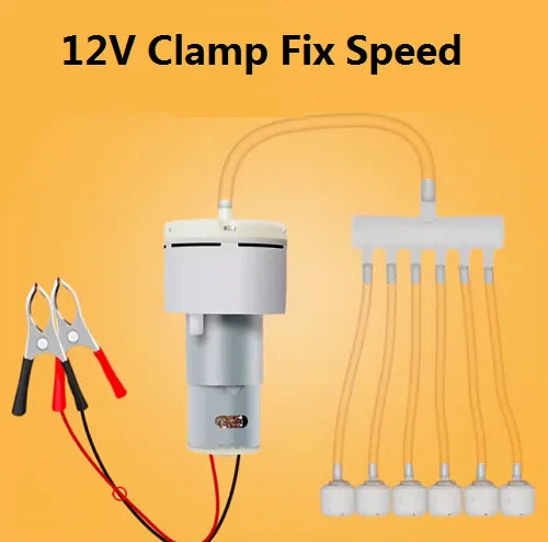 DC 12V Mini Aquarium Air Pump (Adjustable PWM, Breeding, Fish Tank)