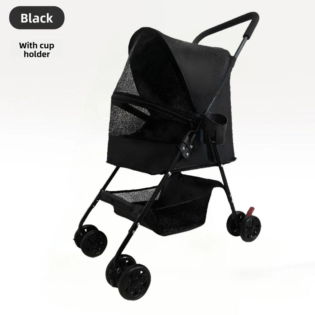 Foldable Lightweight Pet Stroller Outdoor Travel Cats Dogs Small Dogs Pet Trolley Stroller for Dog Pet Stoller Dog Trolley