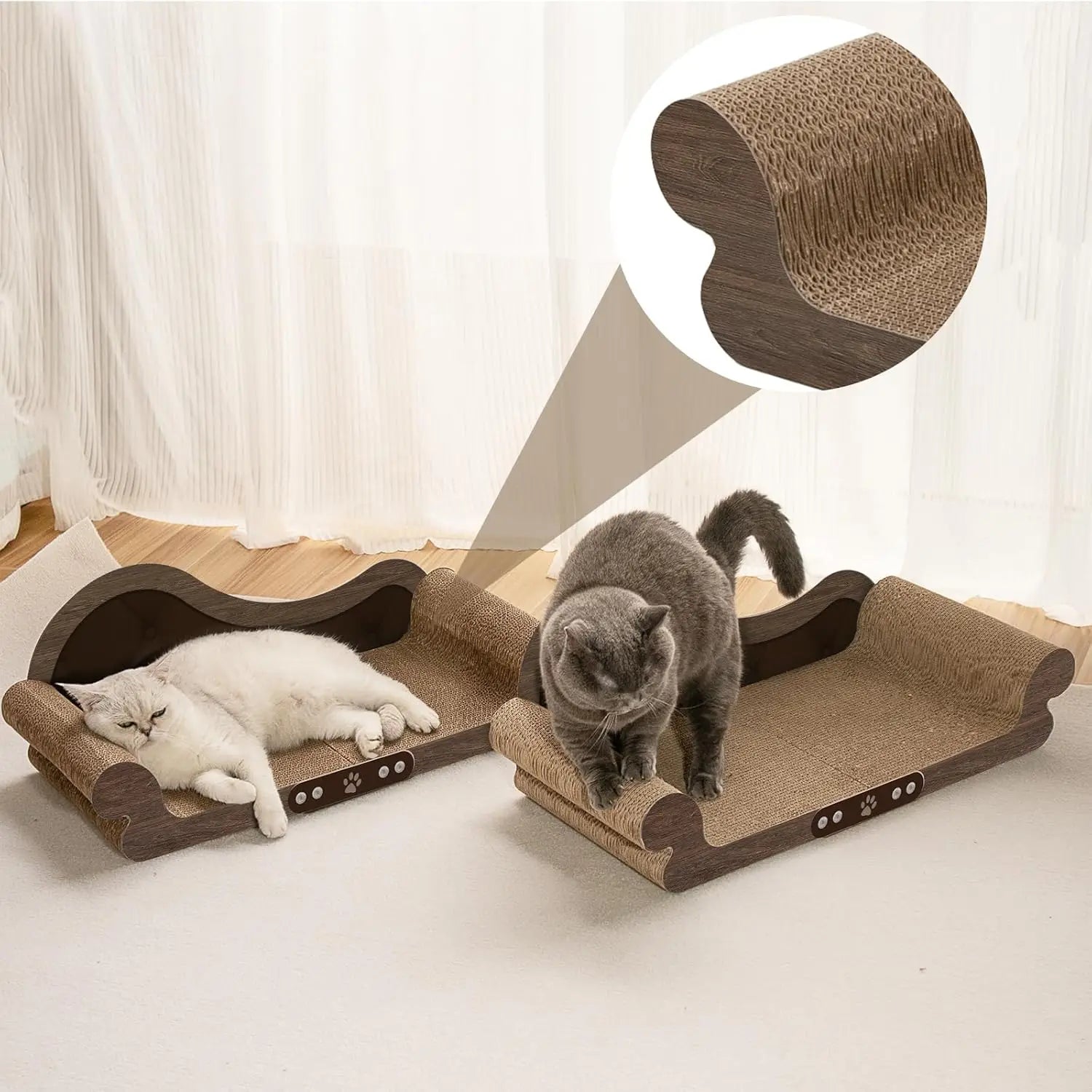 26in Extra-Large Cardboard Cat Scratcher Lounge