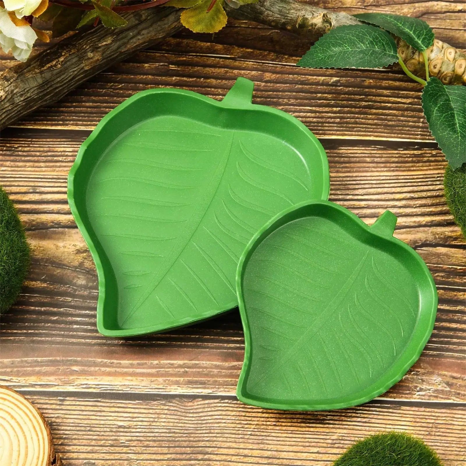 1PC Reptile Food Water Bowl Reptile Food Water Bowl Tortoise Habitat Accessories Water Plate For Turtle Lizards Hamsters Snakes