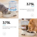 Gravity Pet Feeder and Waterer (3.8L, Auto-Refill, Cats & Dogs)