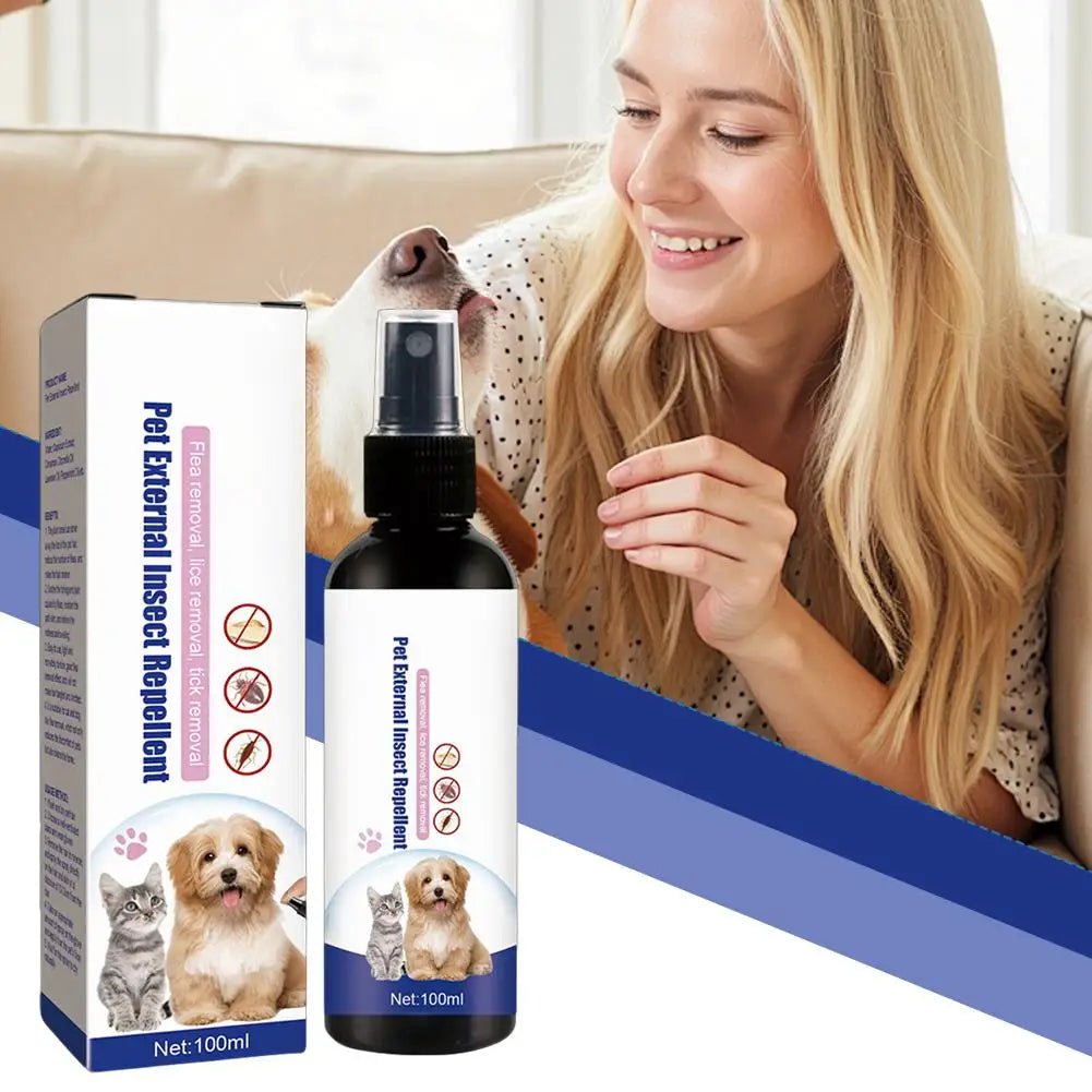 Pet Dog Cat Anti Flea Drops 100ml Insectcide Flea Lice Insect Remover Spray Flea And Tick Concentrate Formula Pet Flea Remover