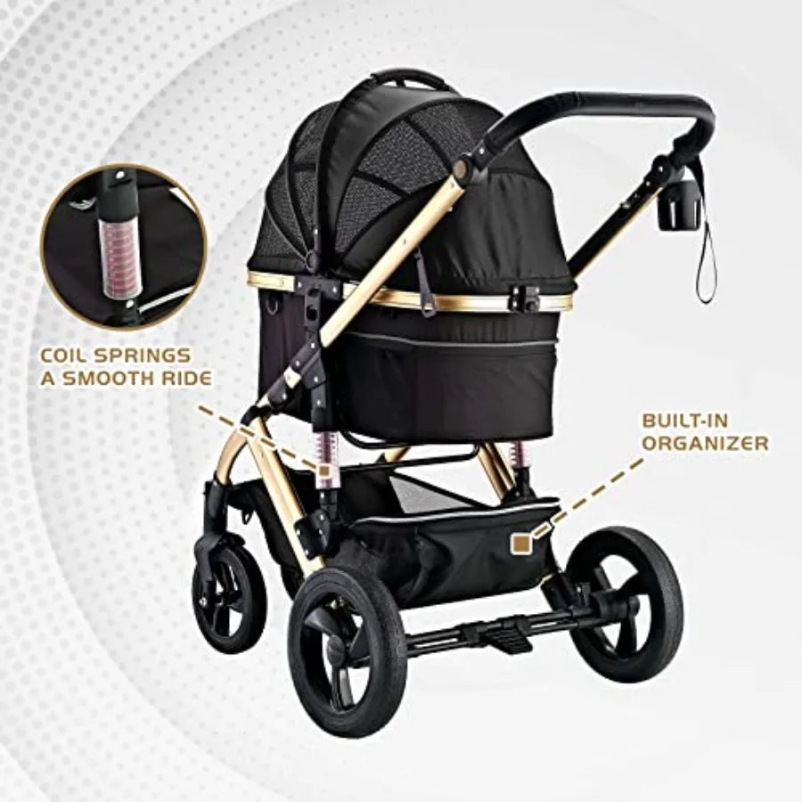 Monza Luxury 3-in-1 Stroller Travel Carrier Car Seat for Pets