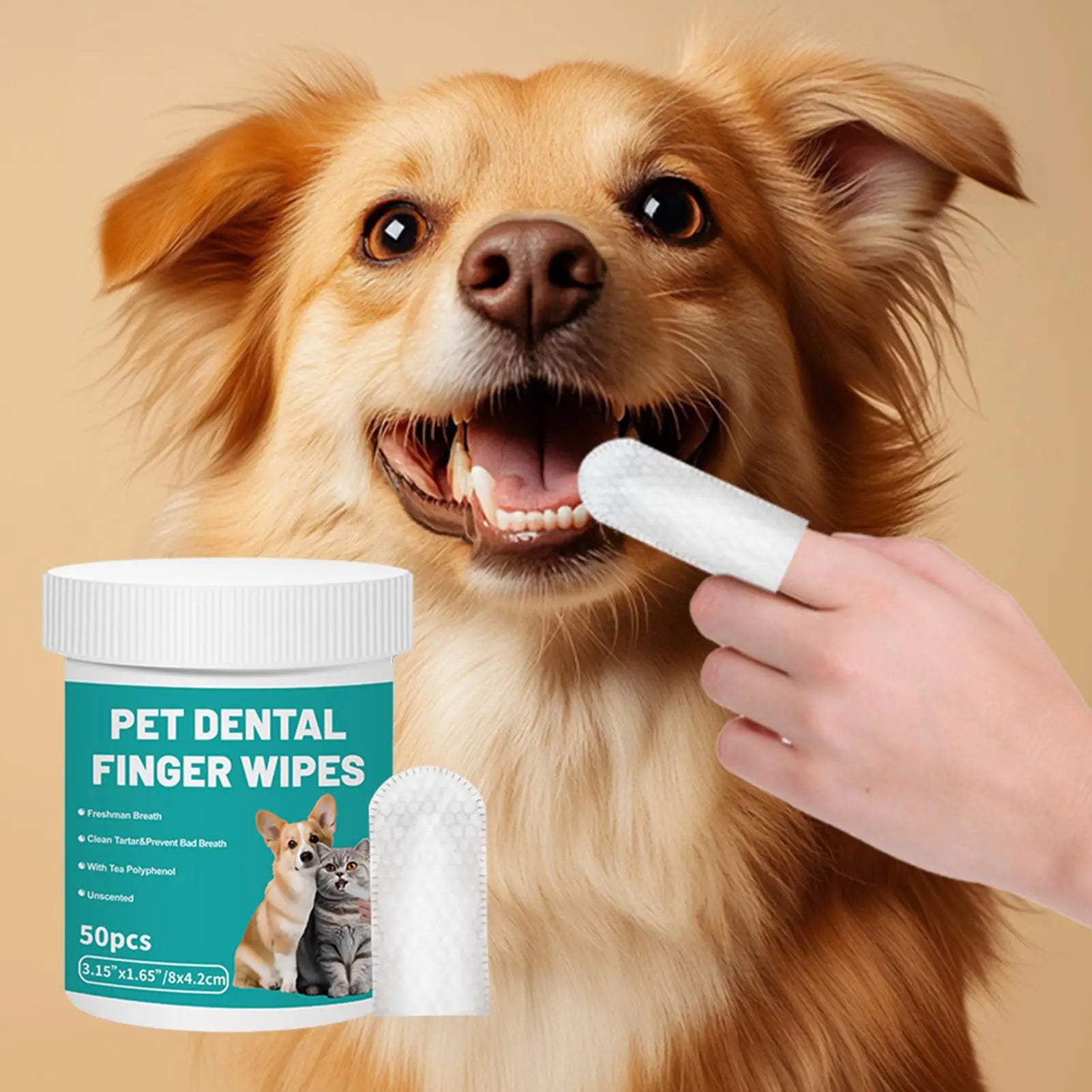 Pet Cleaning Product Disposable Finger Toothbrush Pet Teeth Cleaning Finger Covers Gentle Wet Wipes Fresh Breath Orals Cleaning
