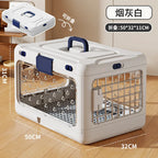 Hand-held Foldable Pet Airline Carrier, Car Travel, Cat Check-in Box, Breathable Portable Cat Box for Going Out