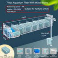 Wall-Mounted Waterfall Aquarium Filter Box (Silent, Built-In, Fish Tank Back Filter)