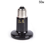 50/75/100W Reptile Heat Lamp Black Infrared Ceramic Emitter Heat Light Bulb Pet Brooder Touch Lamp For Chameleon Cage Snake Tank