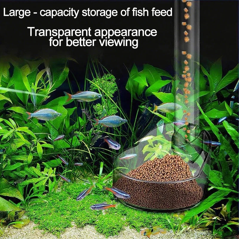 Acrylic Large-Capacity Fish Feeder Tube (Transparent, Multifunctional, Shrimp & Fish Tank)