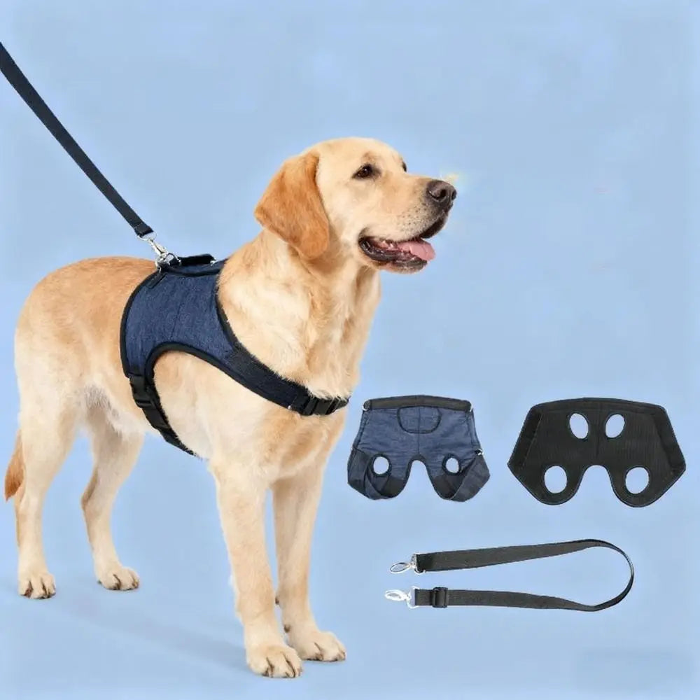 Breathable Dog Sling Harness with Pockets (Adjustable, Soft Carry)