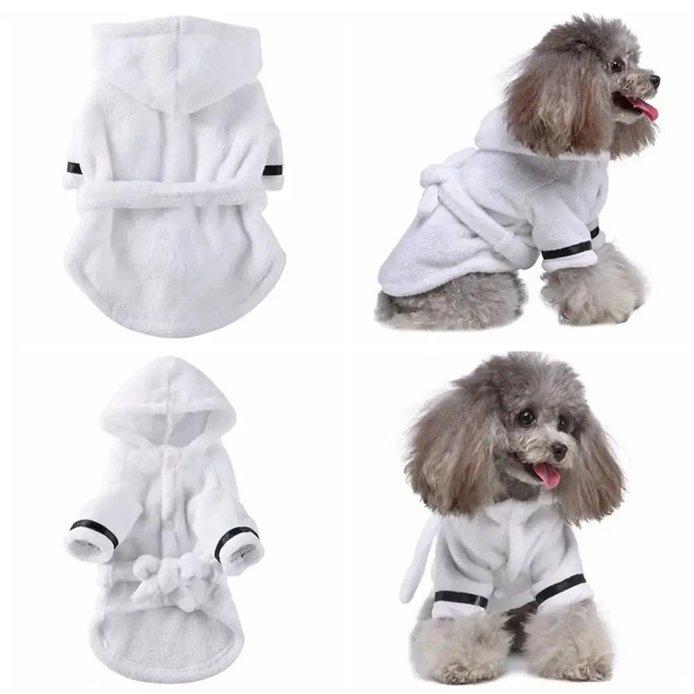Cute Quick-drying Dog Bathrobe Soft Absorbent Puppy Robe Nightwear Pet Bathing Supplies Dog Towel for Small Large Dog